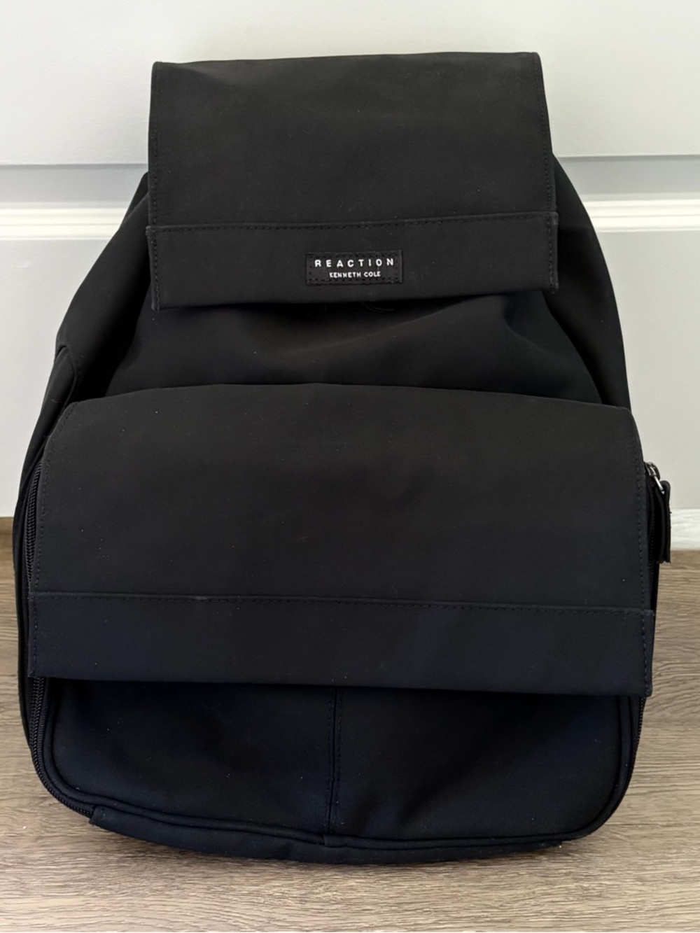 Kenneth Cole Reaction Black Large Nylon Backpack